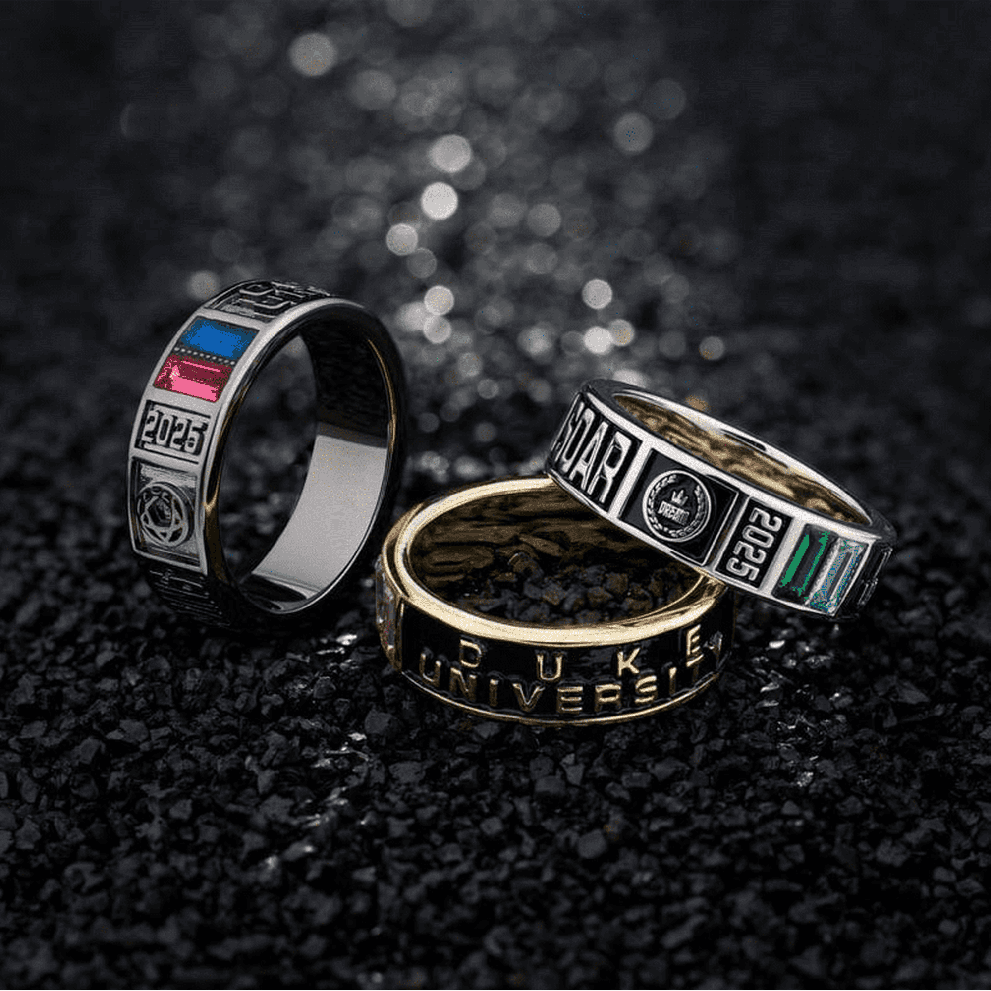 Custom College Jewellery,Personalized Class Ring for Man,University Graduation Ring Gift 2025, High School Class Band Ring,Senior Class Ring