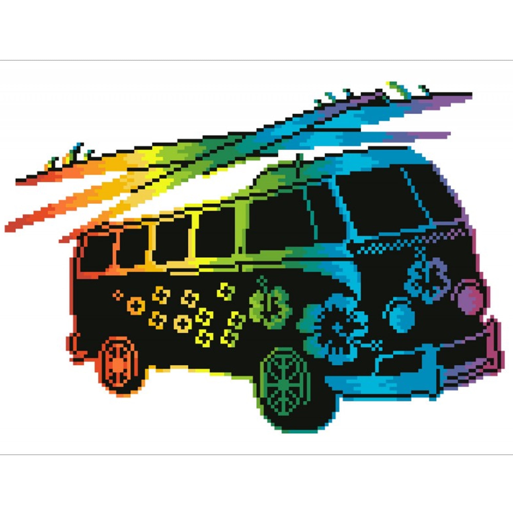 Diamond Dotz Cool Combi Retro  Diamond Painting Kits for Adults - Diamond Art Kits a Relaxing Creative Craft Kit with Dotz Gems 16"x12"