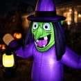 thumbnail image 4 of Halloween Inflatable Witch Cauldron Pumpkin with LED Lights, Large Outdoor Yard Lawn Decor, Festive Night Display for Garden Patio Virelaxpo, 4 of 7