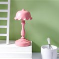 thumbnail image 6 of Rechargeable USB Desk Lamp - Dimmable Portable Bedside Night Light with Touch Control, 2W LED Reading Lamp for Home Office Dorm Decor, Vintage Ruffled Shade, 6 of 8