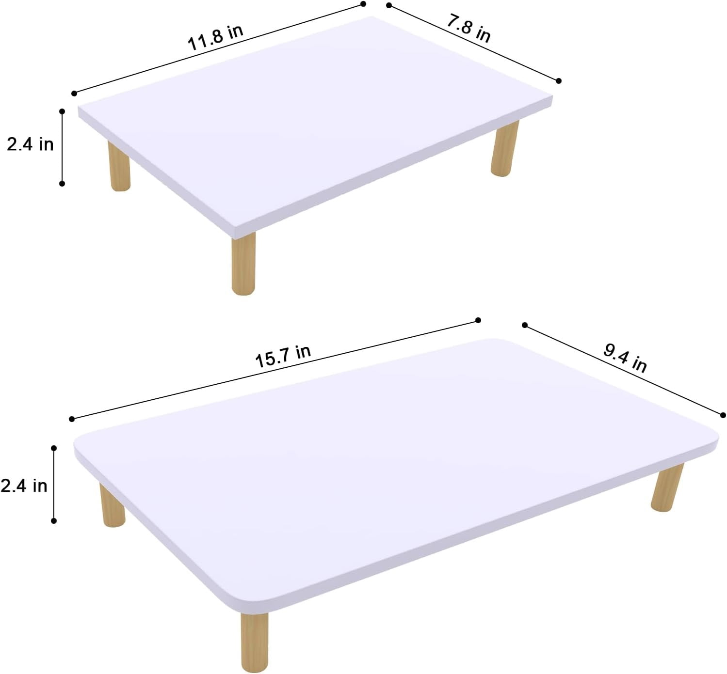 Wooden Elevated   Stand - Raised Pet Feeding Table for Cats and Dogs, Compatible with  Bowls & Automatic Feeders, Solid   Platform S(11.8 * 7.9 in
