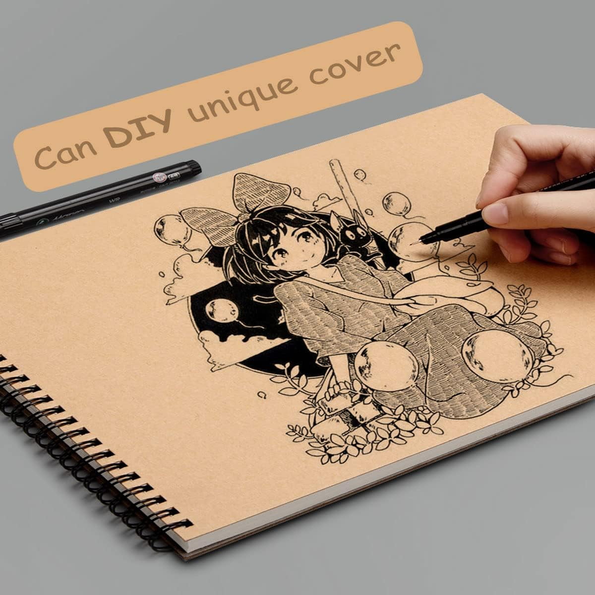 Sketch Book Pad, Drawing Paper 5.5" x 8.5" Spiral Bound, Bound (98lb/160gsm), Pack of 1, Durable Acid Free Sketchbook for Painting, 30 Sheets Each (1 Pack- 5.5"X8.5")