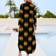 thumbnail image 2 of Like a Lion Reggae Rastafari Africa Jah Jamaica Long Sleeved Shirt Dress women's dresses luxury, 2 of 6