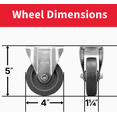 thumbnail image 3 of Colson 4 In. Rigid Plate Caster - Single Pack — Residential Use, Standard Application, 3 of 6