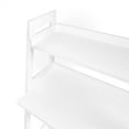 thumbnail image 3 of Kids Desk with Ladder Shelf Storage and 2 Bonus 10" Floating Bookshelves - White, 3 of 8