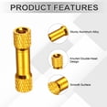 thumbnail image 3 of 12 Pcs M3 x 23mm Columna de espaciador doble cabeza de aluminio estriado para dron FPV, avión RC, coche de carreras, simracing, dorado, 3 of 6