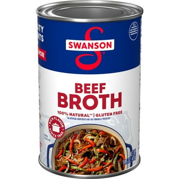 Swanson 100% Natural, Gluten-Free Beef Broth, 14.5 Oz Can