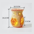 thumbnail image 3 of Mosaic Glass Oil Burner Candle Holder Wax Melt Aromatherapy Essential Oil Diffuser Home Decor Orange, 3 of 7