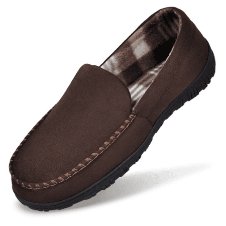 

NCCB House Slippers for Men Cozy Mens House Shoes Indoor Outdoor Bedroom Slippers Brown 11