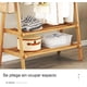 thumbnail image 5 of Perchero, Colgador de ropa con Zapatero, 2 Ganchos, Organizador de Almacenamiento de Ropa para Dormitorio, Lavadero, Entrada, Sala de Estar 118 * 48 * 144.5CM (Claro), 5 of 8