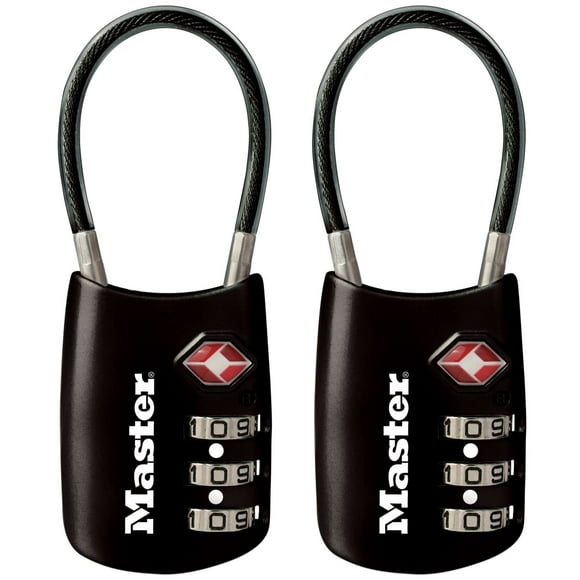 Paquete de 2 unidades de la combinación TSA de Padlock Master Lock 4688T para equipaje