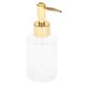 thumbnail image 1 of Dispensador de jabón multiusos de mesa. Fácil de limpiar. Dispensador de jabón de vidrio con bomba, perfecto para cocina y baño (dorado)., 1 of 5