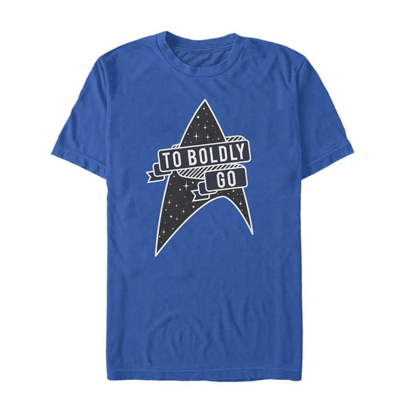 Men's Star Trek To Boldly Go Starfleet Graphic Tee Royal Blue Medium