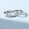 thumbnail image 3 of Couple Rings for Women and Men Geometric Rings Adjustable Opening Matching Rings High Quality Copper Wedding Rings Electroplated Rings Fashion Jewelry, 3 of 6