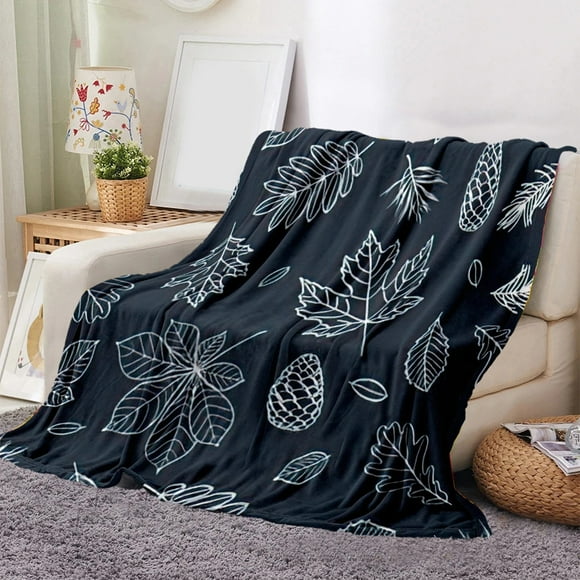 Black and Friday Deals 2024,Cyber and Monday Deals 2024 Ihhxbz Maple Leaf Theme Thanksgiving Black Blanket Portable Lunch Break Blanket Travel Blanket Sofa Decorative Blanket Picnic Blanket 70x100cm