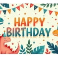 thumbnail image 3 of Yatrandify Dinosaur Theme Birthday Banner Colorful Design Happy Birthday Banner Kids Party Decoration for Birthday Celebration Indoor Use Photo Shoot, 3 of 7