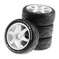 thumbnail image 1 of 4 Pieces Rubber Wheel Rim and Tires Upgrade for 1:8 Scale Crawler Remote Control White, 1 of 7