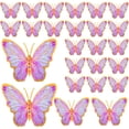 thumbnail image 1 of Adhesivos de pared Outus con forma de mariposa, 48 unidades, papel rosa, 31 a 30 cm, 1 of 7