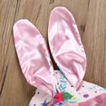 thumbnail image 4 of jsaierl Easter Baby Girls Bunny Print Strap Jumpsuit + Drawstring Ear Cap Two-piece Set, 4 of 9