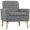 Gris, variante sur HOMCOM Fauteuil d'Appoint Teddy Rembourré Fauteuil Moderne avec Pattes en Bois Gris