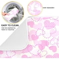 thumbnail image 2 of FREEAMG Dish Drying Mat Pink Love Hearts Kitchen Dish Pads Super Absorbent Microfiber Dish Drying Rack Pads Safe Heat-resistant Kitchen Counter Mat,18x24 Inch, 2 of 7