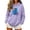 Purple Sweatshirts, variant on Jsaierl Women's Halloween Sweatshirts Plus Size Ghost Graphic Pullover Hoodies Stretch Work Long Sleeve Sweater Tops Halloween Clothes, Sizes S-2XL