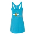 thumbnail image 2 of Wild Bobby, Be Fearless Buzzing Bee Pop Culture Tri-Blend Racerback Tank Top, Vintage Turquoise, Large, 2 of 3