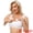 White, variant on Women's Front Closure Wireless Back Support Bra XX-Large Black