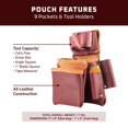 thumbnail image 3 of Bolsa para herramientas Occidental Leather 2 bolsas Pro Fastener, 3 of 4