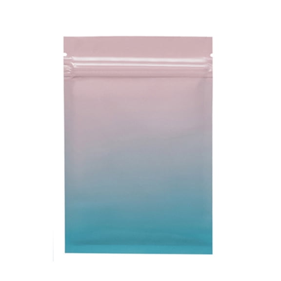 Rectangle Composite Material Ziplock Mylar bag Smell Proof Resealable for Packaging Pouch Party Favor Food Lipgloss Jewelry Storage Medium Turquoise 10x7cm 100pcs/set
