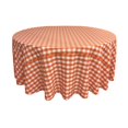 thumbnail image 1 of Mantel Redondo LA Linen 305 cm Cuadros Naranja y Blanco, 1 of 2