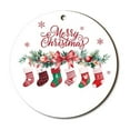 thumbnail image 1 of Adornos navideños colgantes, calcetines redondos de regalo, recuerdos decorativos, colgantes navideños de madera, decoración colgante, adornos de jardín, adornos navideños, adornos de Halloween., 1 of 4