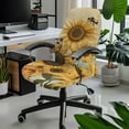 thumbnail image 2 of HELLHERO Sunflower Print Office Chair Cover, Universal Dustproof Desk Chair Slipcover, Decorative Gaming Chairs Seat Covers, Easy Install, Yellow, 2 of 7