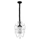 thumbnail image 1 of Lámpara de araña, lámpara de cristal, lámpara de araña pequeña de 1 luz, lámpara de araña de hierro, lámparas de araña antiguas para dormitorio, habitación de niñas, baño, casa de campo, 1 of 8