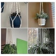 thumbnail image 4 of 2 maceteros colgantes de macramé, macramé trenzado para colgar en la pared, soporte para plantas, cuerda de algodón con cuentas, maceta para flores, 4 of 5