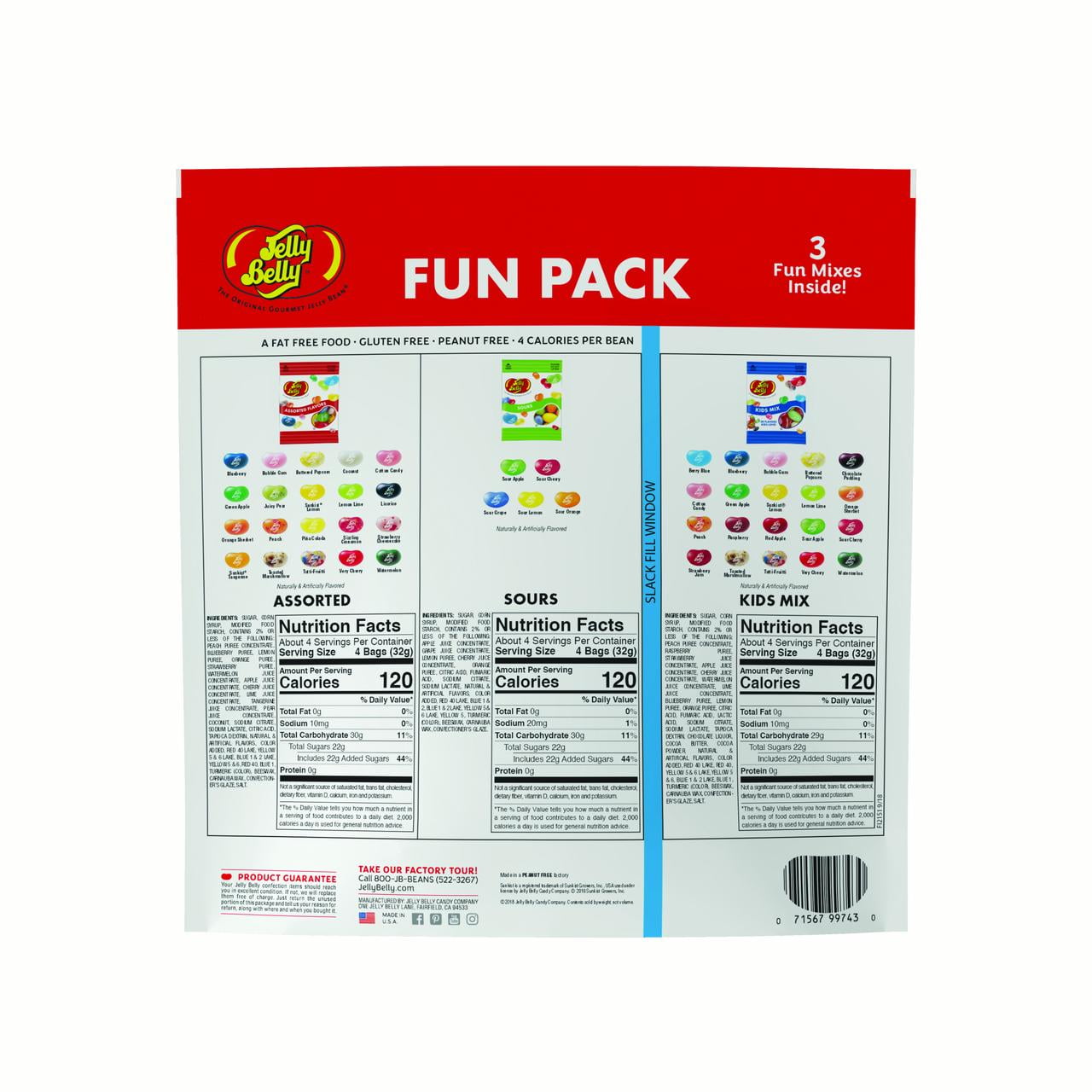 Jelly Belly Gluten-Free Assorted Fun Pack Jelly Beans, 12.6 Oz