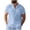 Light Blue, variant on Men's Pocket Cardigan Style Shirt Solid Color Short Sleeve Collared Button-Up Blouse for Summer Office, Functional and Stylish Shirts for Men