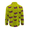thumbnail image 4 of FAVIPT Mens Mardi Gras Shirt Carnival Novelty Button Down Long Sleeve Tops Tees Males Festivel Printed Collar Beach Shirts 2025 Multicolor,S, 4 of 4