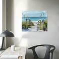thumbnail image 4 of Shiartex Beach Pathway Canvas Wall Art - Ocean Theme Artwork Boardwalk Picture with Wood Toned Fence and Weeds Painting for Living Room 20x16 in/16x12 in, 4 of 6