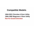thumbnail image 3 of Driver Left Side Rear Door Window Door Glass Compatible with Jeep Cherokee/Wagoneer 1984-2001 4 Door Models, 3 of 5