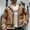 Brown, variant on Mens Jackets Men's Winter Jacket Thick Thermal Cotton Warm Fleece Lined Coat Trucker Lapel Work Cargo Jackets for Men