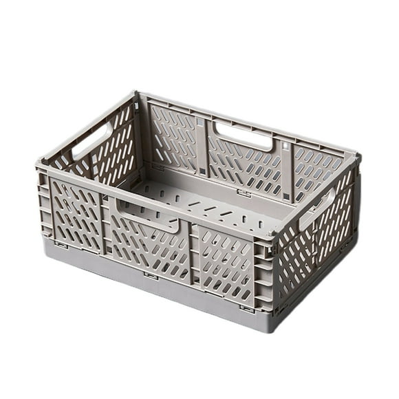 Cesta de almacenamiento plegable de escritorio para aperitivos, artículos de papelería, cosméticos, organizador plegable de frutas con ventilación de malla, contenedor multiusos para el hogar, la