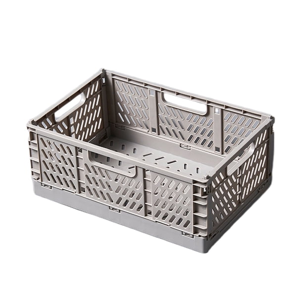 Cesta de almacenamiento plegable de escritorio para aperitivos, artículos de papelería, cosméticos, organizador plegable de frutas con ventilación de malla, contenedor multiusos para el hogar, la