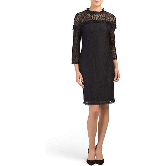 LAUNDRY BY SHELLI SEGAL Stretch Lace Shift Dress - 6