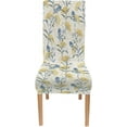 thumbnail image 5 of Elastic Chair Cover Slipcover Set of 6 Yellow Flower Background Pattern Chair Covers Dining Room Chair Seat Covers for Kitchen Dining Room, 5 of 5