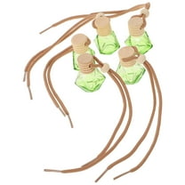 FONDOTIN 5Pcs Essential Oil Car Diffusers Green Glass for Scented Oil Diffusion in Cars