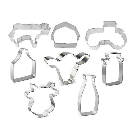 Cow Farm 8 Piece Cookie Cutter Set - The Cookie Cutter Shop - Tin Plate Steel