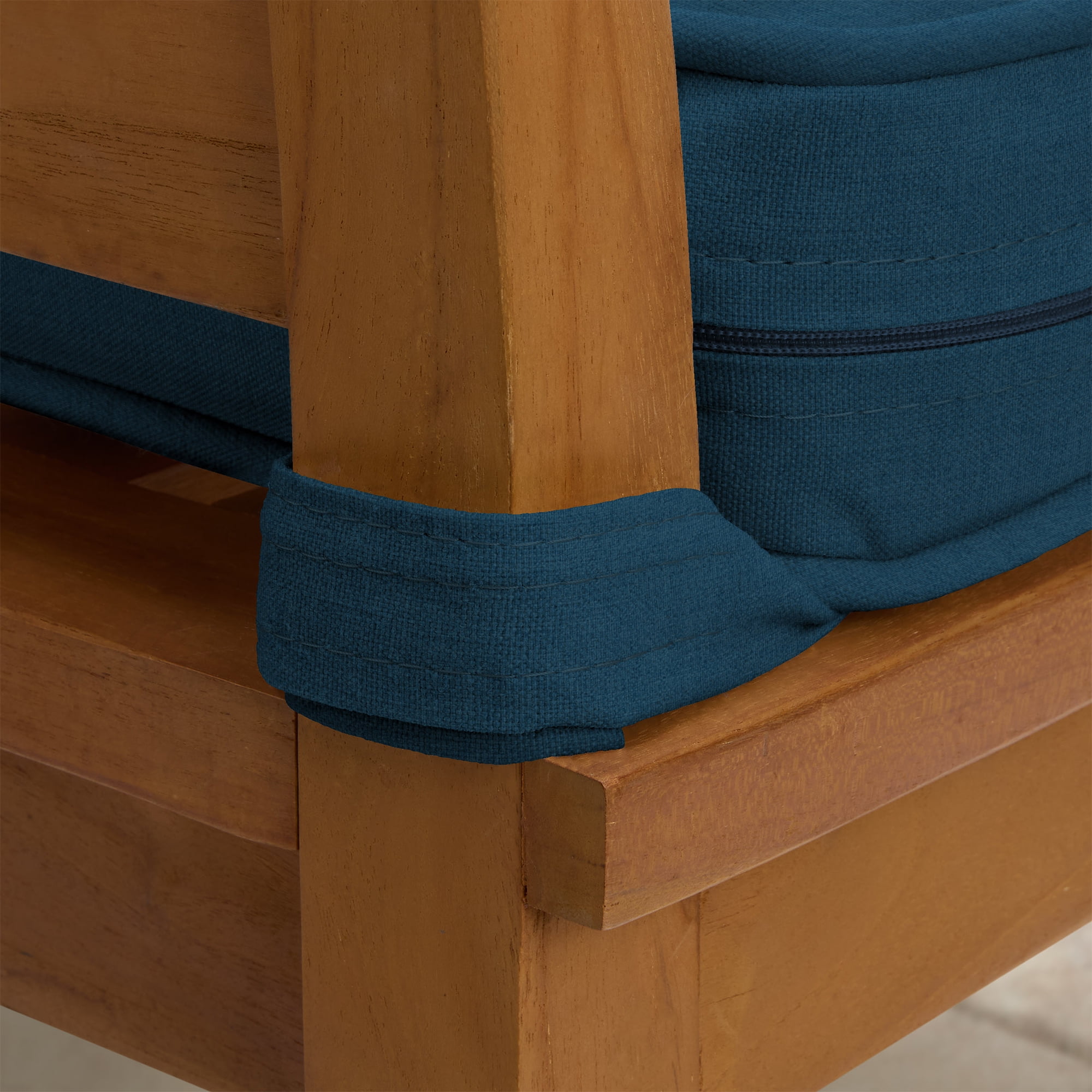 ARDEN Foam Outdoor Double Welted Dining Chair Cushion, 20 x 20, made with ProFoam, Rain-proof, Fade Resistant, Classic Navy Woven Solid