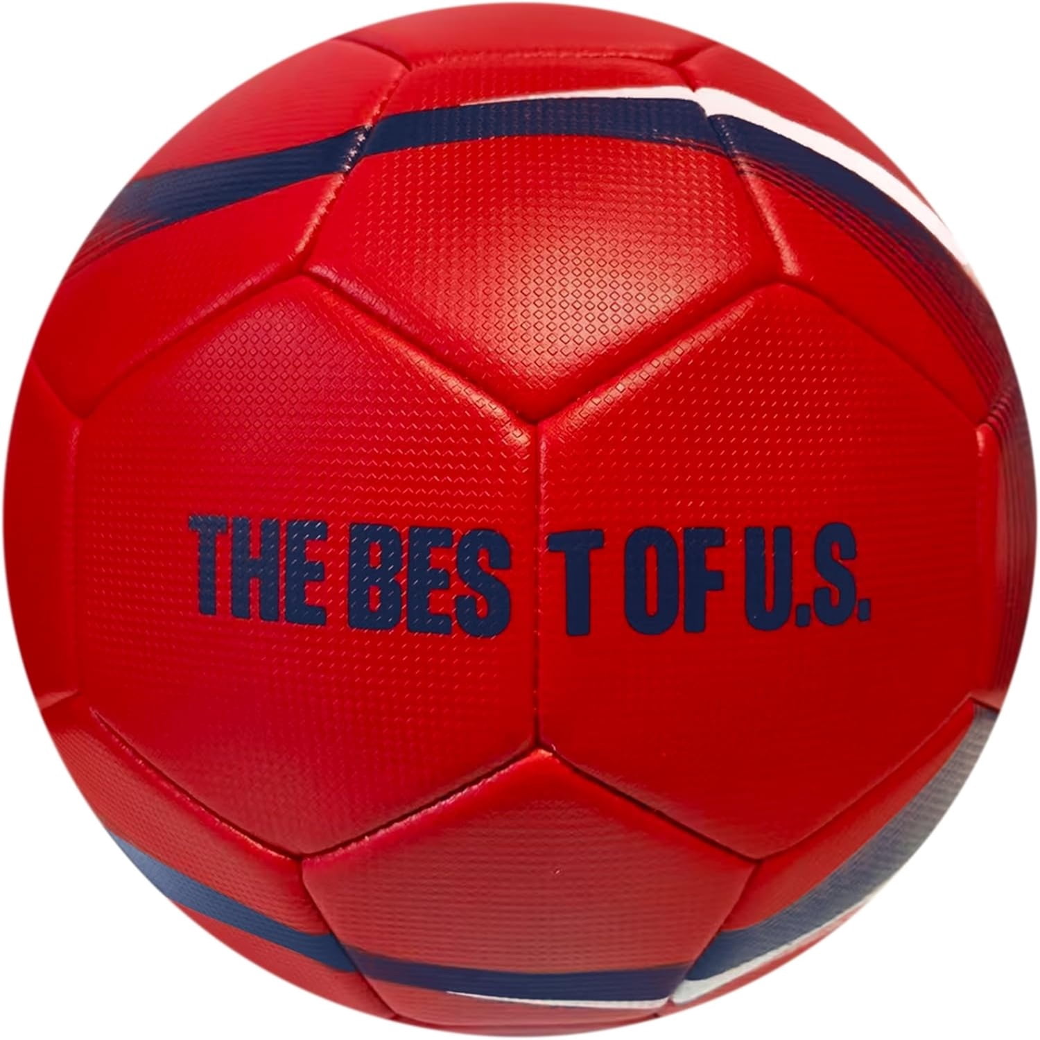 Icon Sports Official Licensed US Soccer Federation Soccer Ball - USSF189BL Red Size 5