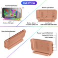 thumbnail image 2 of 2024 Projection Alarm Clock  Digital Clock with RGB Night Light  7” Large LED Screen  Rose Gold, 2 of 11